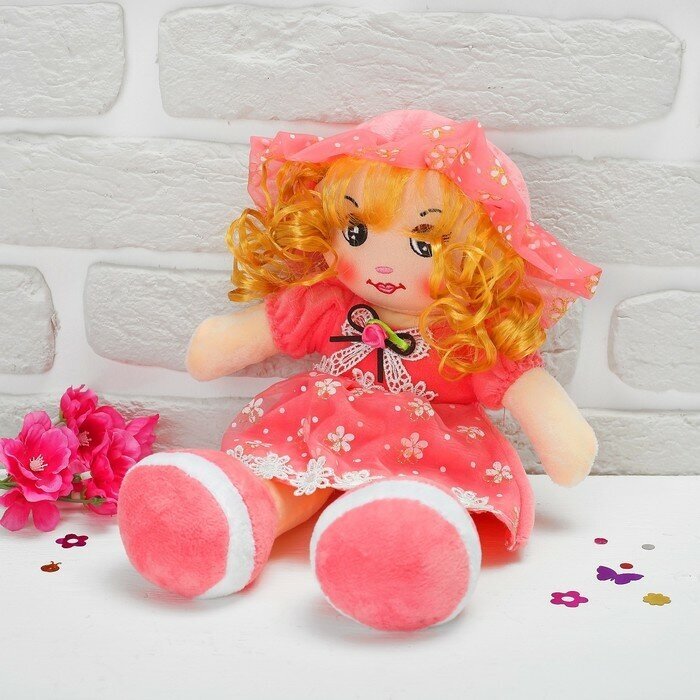 Sima-land Мягкая кукла «Девчушка юбочка в цветочек», цвета микс