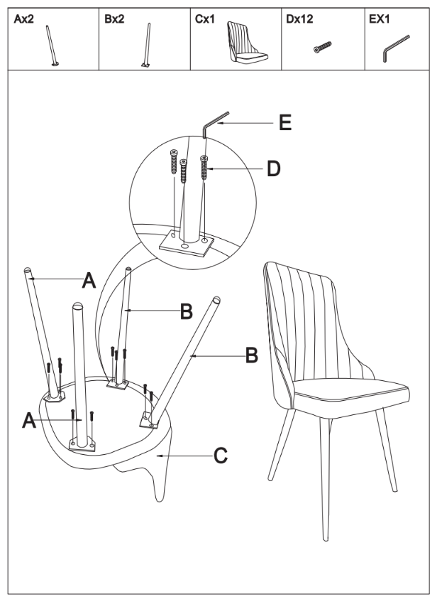 Комплект стульев для кухни и гостиной Ridberg Лондон Wool (Рогожка, кофе) для гостиной, для дома, для кухни, 2 шт - фотография № 2