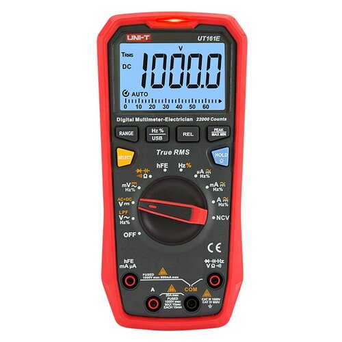 Мультиметр цифровой UNI-T UT161E твердый чехол ltgem для fluke 323 324 325 true rms мультиметр зажим строительный мультиметр сетчатый карман для аксессуаров