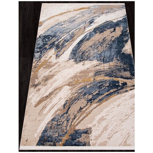 Ковер 2F949 - Прямоугольник Синий, Современный, Ковер на пол, в гостиную, спальню, в ассортименте, Турция, Бельгия, Турция (156 см. на 229 см.)