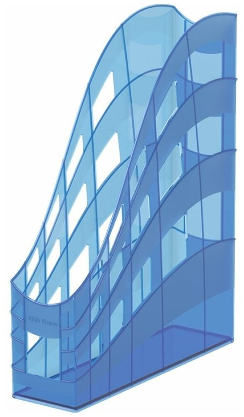 Подставка пластиковая для бумаг вертикальная ErichKrause® S-Wing, Standard, 75мм, голубой