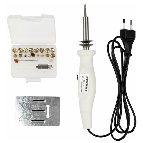 Выжигатель REXANT набор паяльник-выжигатель 22 насадки подставка 230 В 2050 Вт 449100₽