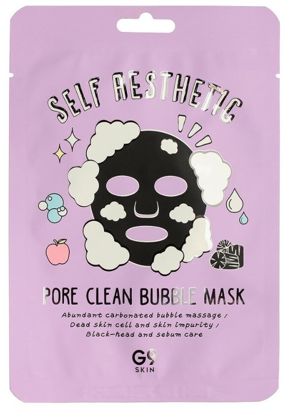 G9SKIN Self Aesthetic Pore clean Bubble Mask тканевая маска, 23 мл