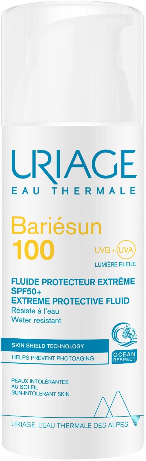 URIAGE Барьесан 100 Эмульсия для лица для экстремальной защиты SPF 50+, 50 мл