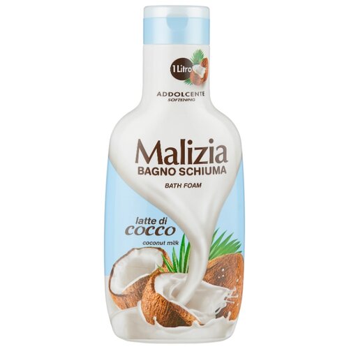 фото Malizia Пена для ванн Coconut milk 1000 мл