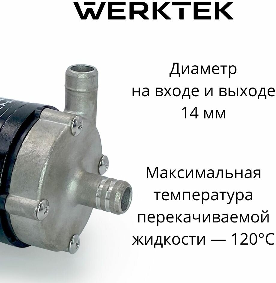 Насос Werktek центробежный с магнитной муфтой высокотемпературный MP-10RN-SS (нержавейка) - фотография № 2