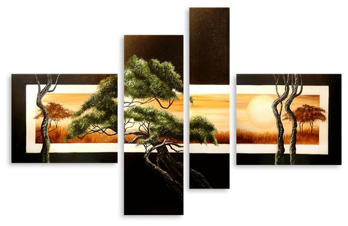 Модульная картина на холсте "Дерево" 90x60 см