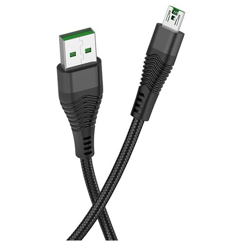 Кабель MicroUSB U53 4A Flash charging data cable for Micro Черный сзу 2usb micro usb mrm mr24c 5v 2 4a 2 4a 1 2м белый