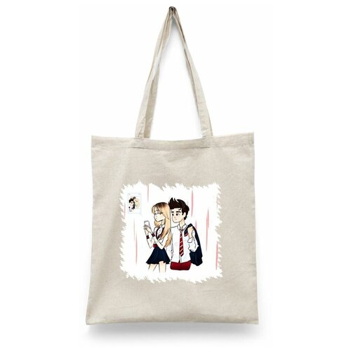 фото Сумка-шоппер унисекс каждому своё "элита/сериал/elite" белая