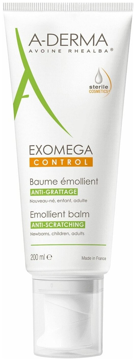 A-Derma EXOMEGA CONTROL Смягчающий бальзам для лица и тела 200 мл