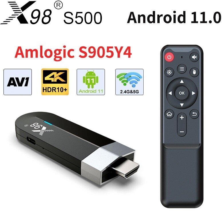 X98 S500 Mini 4/32 Гб Amlogic S905Y4 Android 11 ATV