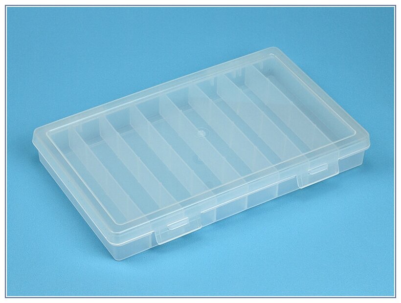 Коробка для приманок PolymerBOX 2808.2 (8 ячеек) 280 х 185 х 40 мм, цв. Прозрачный