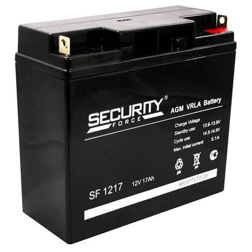 Аккумуляторная батарея Security Force SF 1217 12В 17 А·ч аккумуляторная батарея security force sf 1217 12в 17 а·ч