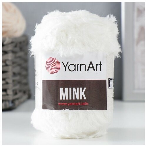 YarnArt Пряжа Mink 100% полиамид 75м/50гр (330 белый)