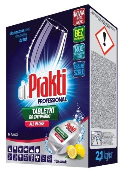 Таблетки для посудомоечных машин DR Prakti Professional, 105 шт