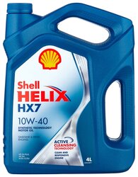 Полусинтетическое моторное масло SHELL Helix HX7 10W-40 4 л