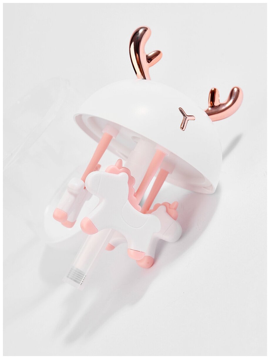 Ультразвуковой увлажнитель воздуха настольный с аромадиффузором подстветкой Humidifier, воздухоувлажнитель светильник ночник Олень в детскую комнату - фотография № 16