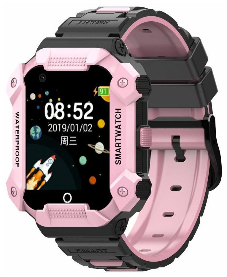 Наручные умные часы Smart Baby Watch Wonlex CT13 розовые, электроника с GPS, аксессуары для детей