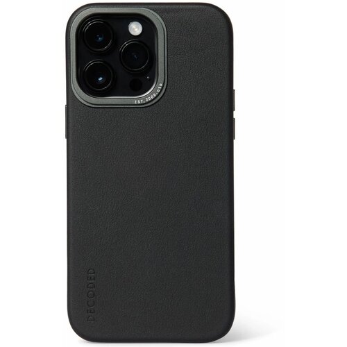 Кожаный чехол с поддержкой MagSafe Decoded Leather Back Cover для iPhone 14 Pro (Чёрный / Black)