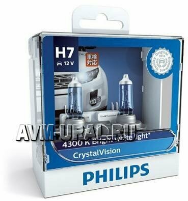 PHILIPS 12972CVSM Лампа галогенная H7 12V 55W PHILIPS Crystal Vision 4300K +2шт W5W