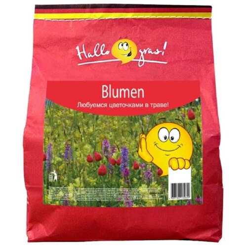 Семена газона BLUMEN 1кг семена цветы летняя лужайка