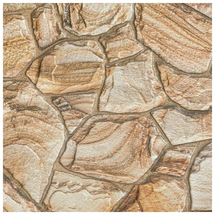 Панель ПВХ "Камни Песчаник коричневый" 980х480 в количестве 10 штук (4,7м2) - фотография № 2