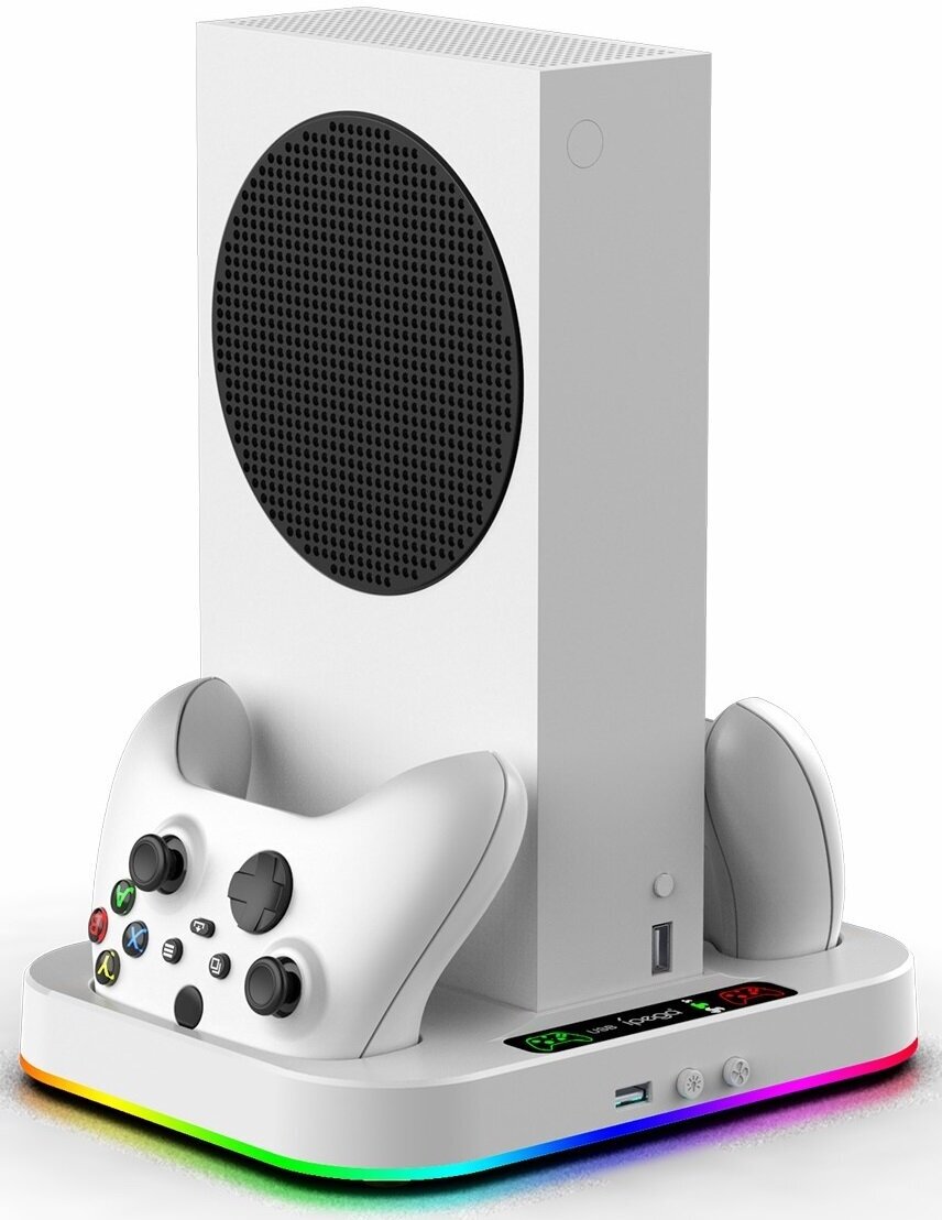 Многофункциональный стенд iPega для Xbox S серии + 2 аккумулятора 1400 мА, RGB