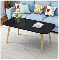 Столик в гостинную Homium Family, журнальный прямоугольный стол, кофейный столик, цвет черный