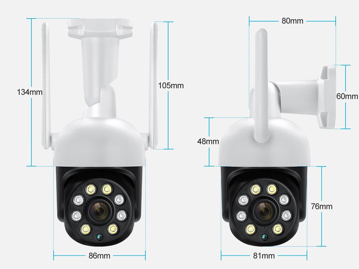 Камера видеонаблюдения уличная 4MP UHD WI-FI поворотная MicroSD - фотография № 4