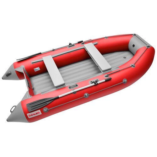 фото Лодка надувная пвх под мотор roger trofey 3300, лодка роджер нднд (красный-серый)