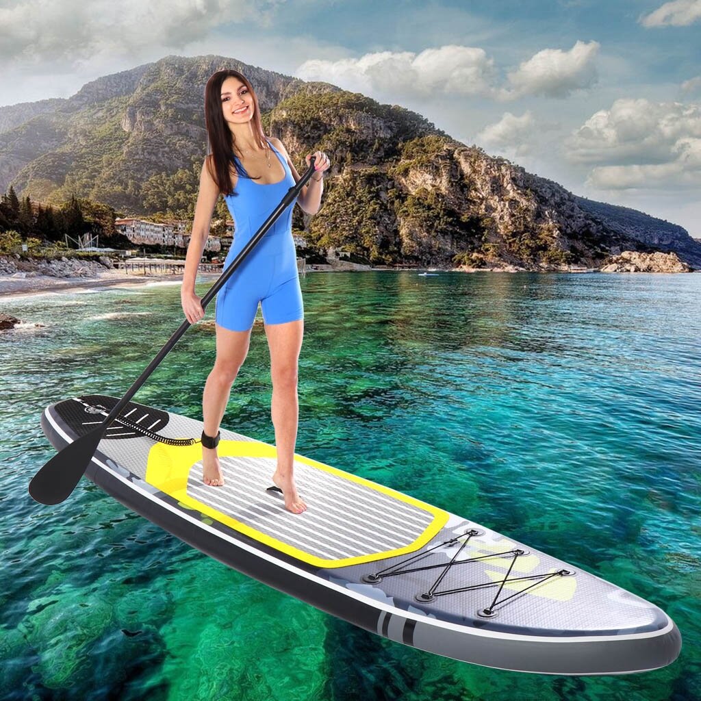 Доска Sup надувной 335х86х15 см, двойной ПВХ, в сумке с насосом, веслом и лиш, 140 кг, W-62