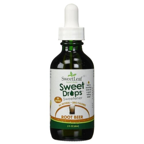 Sweet drops Сахарозаменитель Стевия со вкусом Рутбир жидкость, 110 г, 60 мл