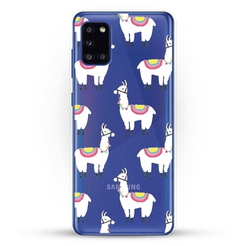 фото Силиконовый чехол белые ламы на samsung galaxy a31 andy & paul