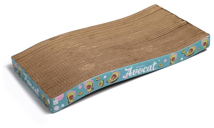 Когтеточка из картона Avocat волна, 45.5 × 19 × 3.5 см - фотография № 1