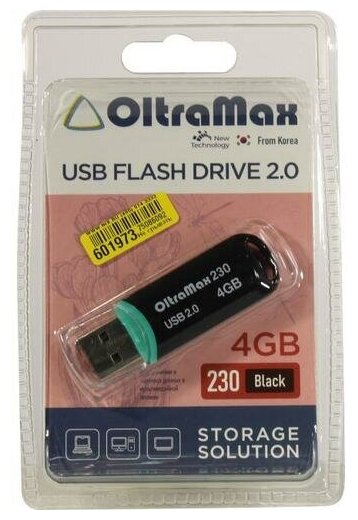 Флешка Oltramax OM-4GB-230-черный 4 Гб Black