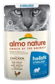 Almo Nature Паучи для кастрированных кошек с цыпленком (Functional - Sterilised with Chicken) 0,07 кг x 1 шт. - фотография № 1