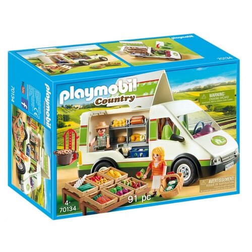 фото Набор с элементами конструктора playmobil country 70134 продуктовый фургон