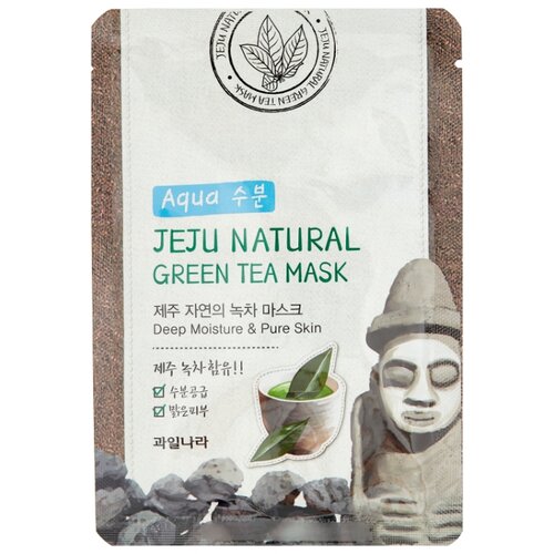 фото Welcos Jeju Nature's питательная маска с экстрактом зеленого чая, 20 мл