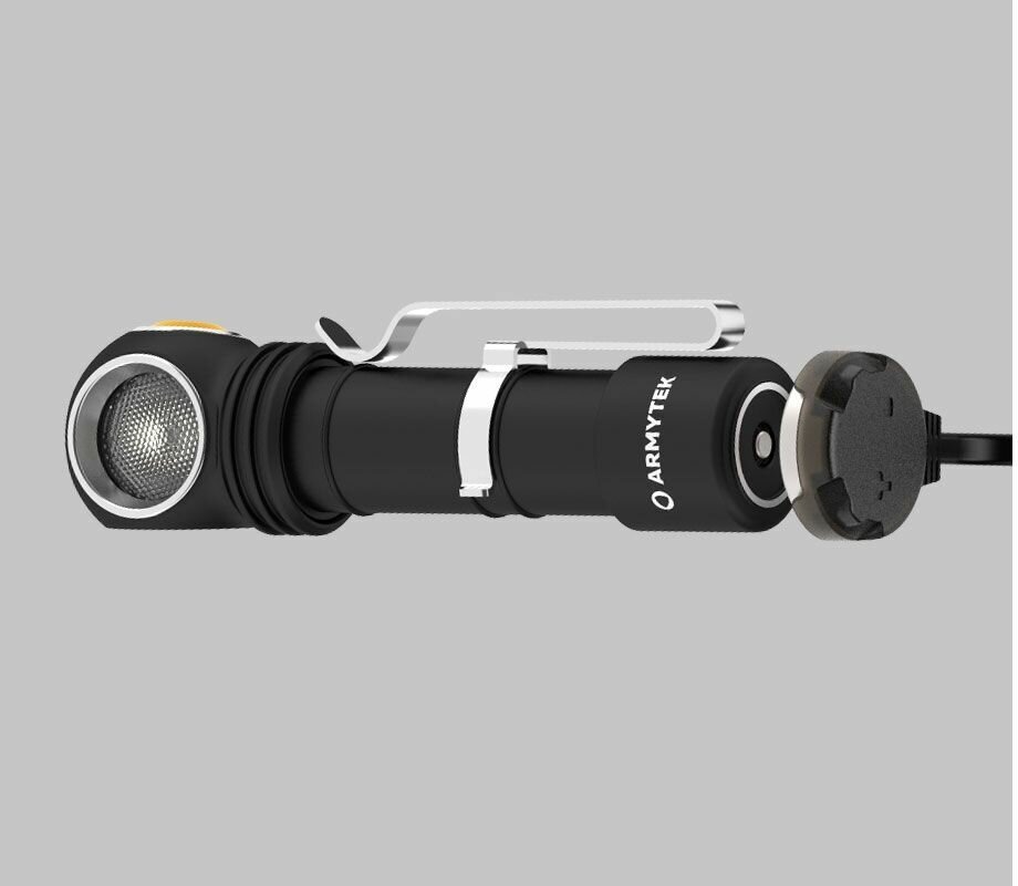 Универсальный фонарь ARMYTEK Wizard C2 WR Magnet USB, черный / желтый [f06901c] - фото №6