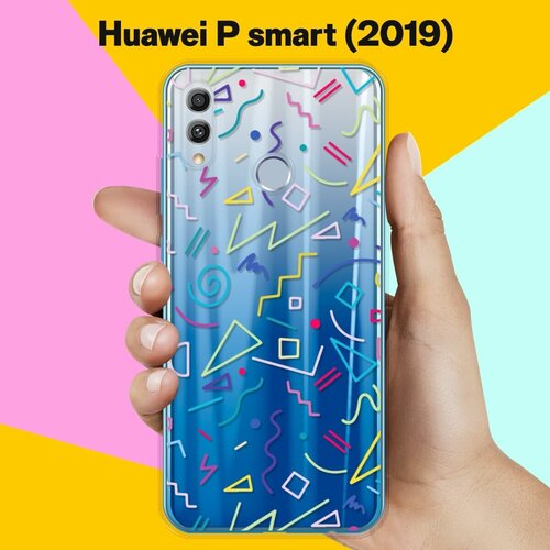 Силиконовый чехол Цветной узор на Huawei P Smart (2019) силиконовый чехол узор из авокадо на huawei p smart 2019