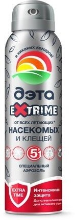 аэрозоль ДЭТА Extrime от всех летающих и клещей 150мл - фото №1