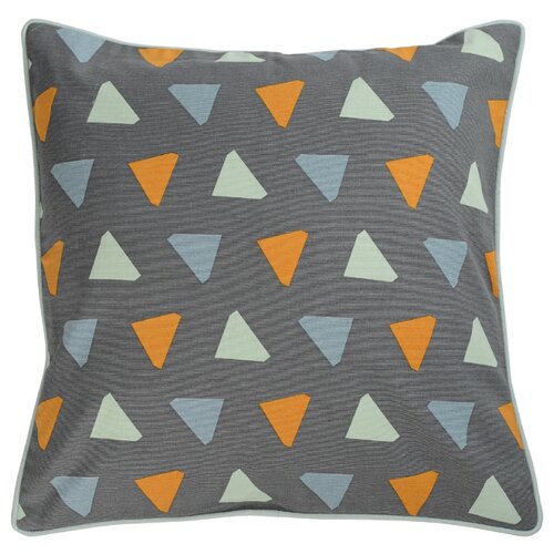 фото Чехол для подушки с дизайнерским принтом triangles из коллекции wild, 45х45 см tkano
