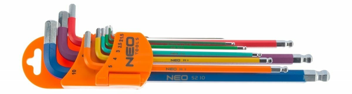 NEO Ключи шестигранные 1.5-10 мм, набор 9 шт. 09-512 - фотография № 9