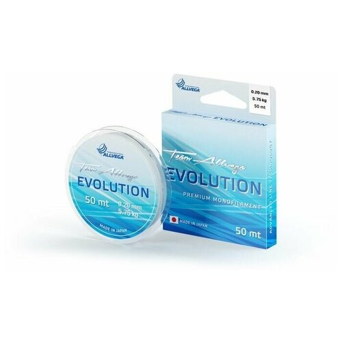 фото Леска монофильная "evolution" 50м 0,20мм, 5,75кг, прозрачная нет бренда