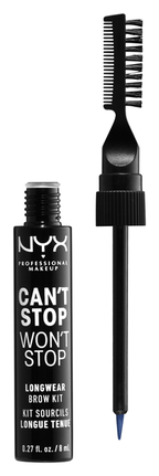 NYX professional makeup Тинт для бровей Can’t Stop Won’t Stop Longwear Brow Ink Kit, оттенок 12 blue