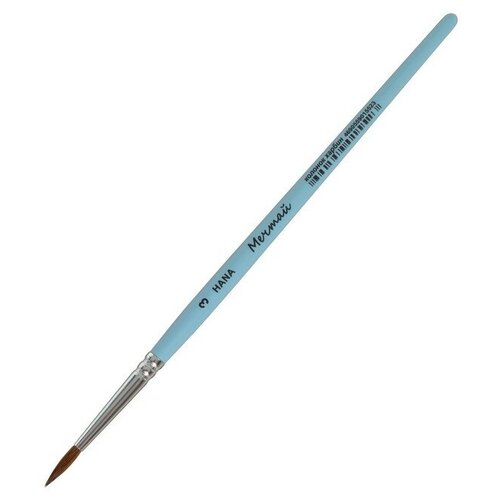 фото Кисть колонок харбин круглая roubloff мечтай № 3 (длина волоса 15 мм), короткая ручка матовая