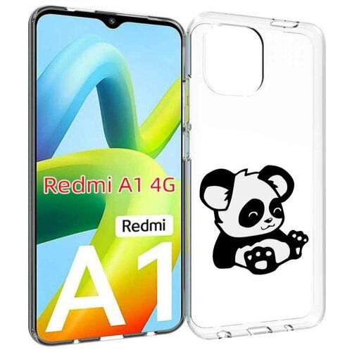 Чехол MyPads панда-детеныш детский для Xiaomi Redmi A1 задняя-панель-накладка-бампер чехол mypads панда единорог детский для xiaomi redmi a1 plus задняя панель накладка бампер