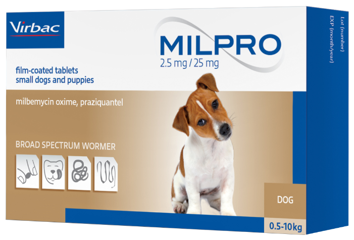 Virbac Мильпро дог для мелких собак и щенков