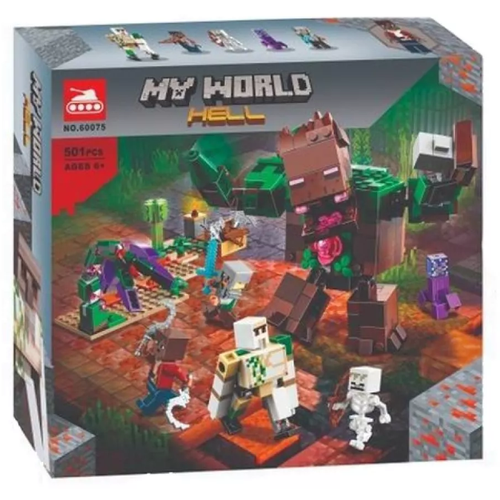 конструктор майнкрафт minecraft my world мерзость из джунглей t 60075 bela lari 501 деталей 5 фигурок лего совместимый Конструктор Майнкрафт Мерзость из джунглей 60075