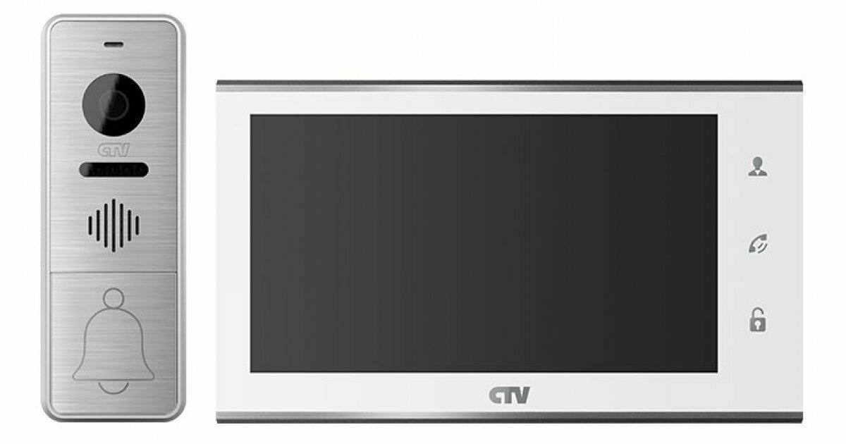Комплект видеодомофона CTV CTV-DP4705AHD серебро